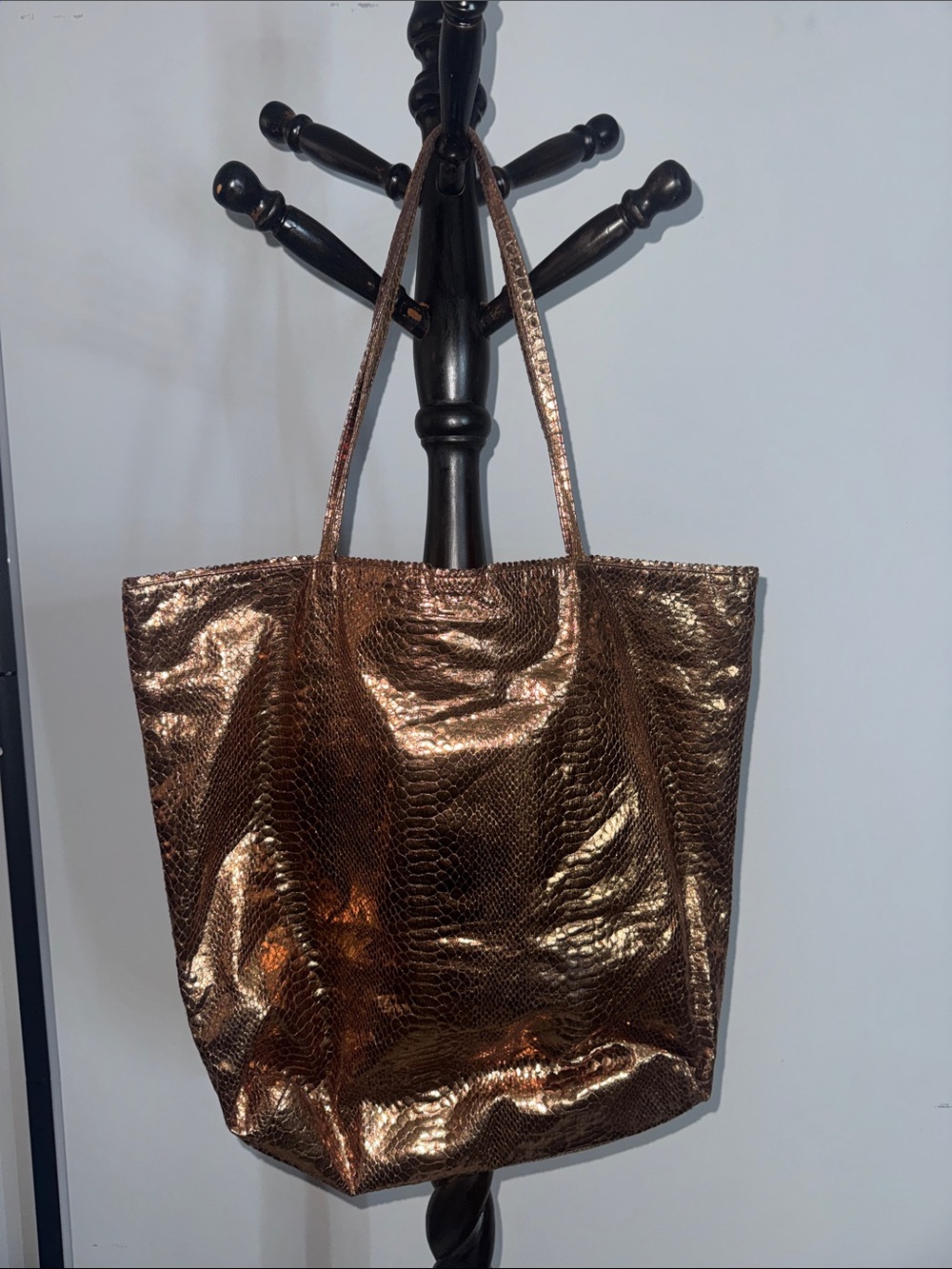 Metallic Bronze Tote Bag for Women 43.T